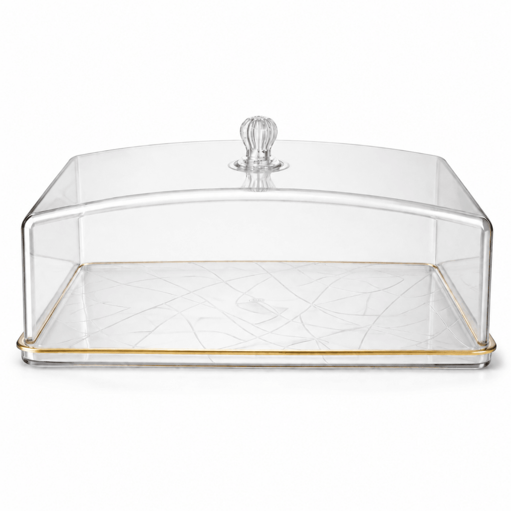 Gold Rim Acrylic Cake Dome - Home Phase
