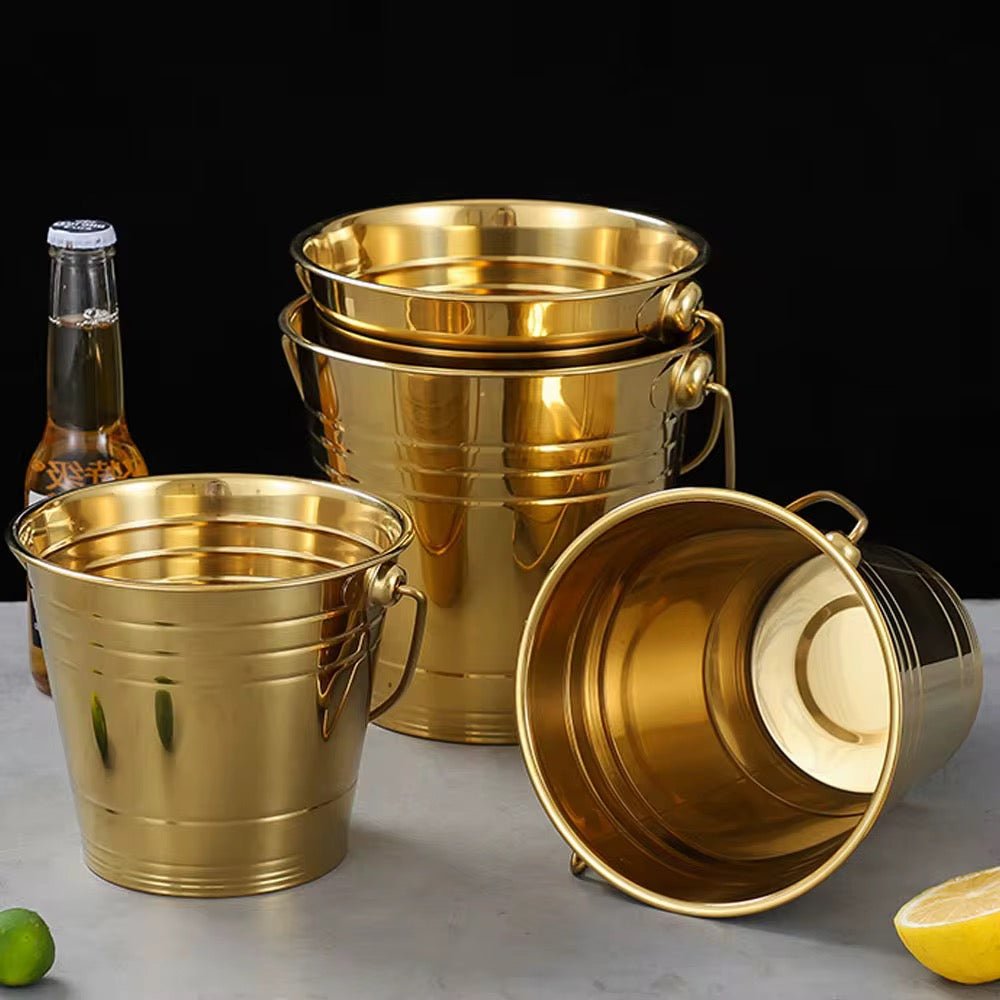 Gold Stainless Steel Ice Bucket - 6 Litre - Home Phase