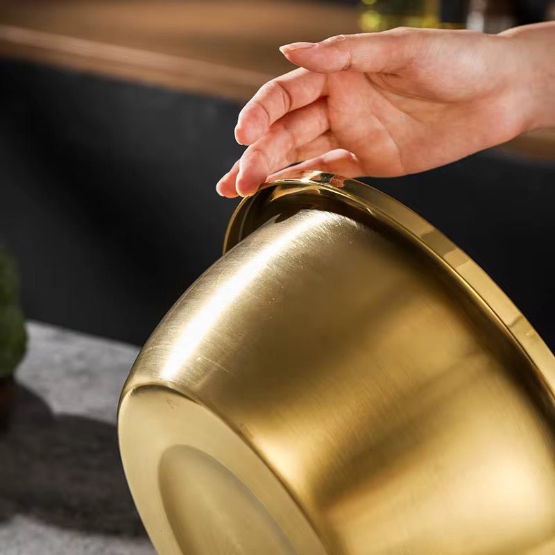 Gold Stainless Steel Mixing Bowl – Home Phase