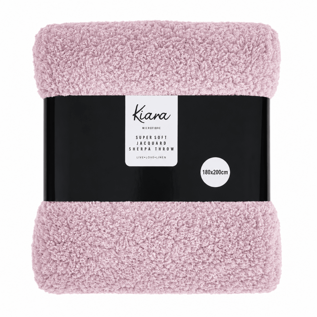 Kiara Embossed Jaqaurd Sherpa Throw - 180 x 200 cm - Home Phase