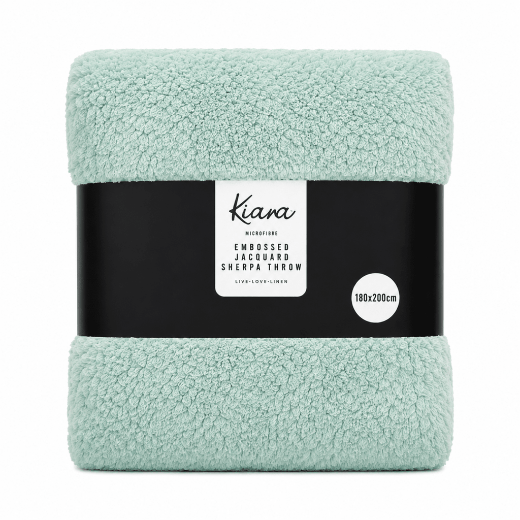 Kiara Embossed Jaqaurd Sherpa Throw - 180 x 200 cm - Home Phase