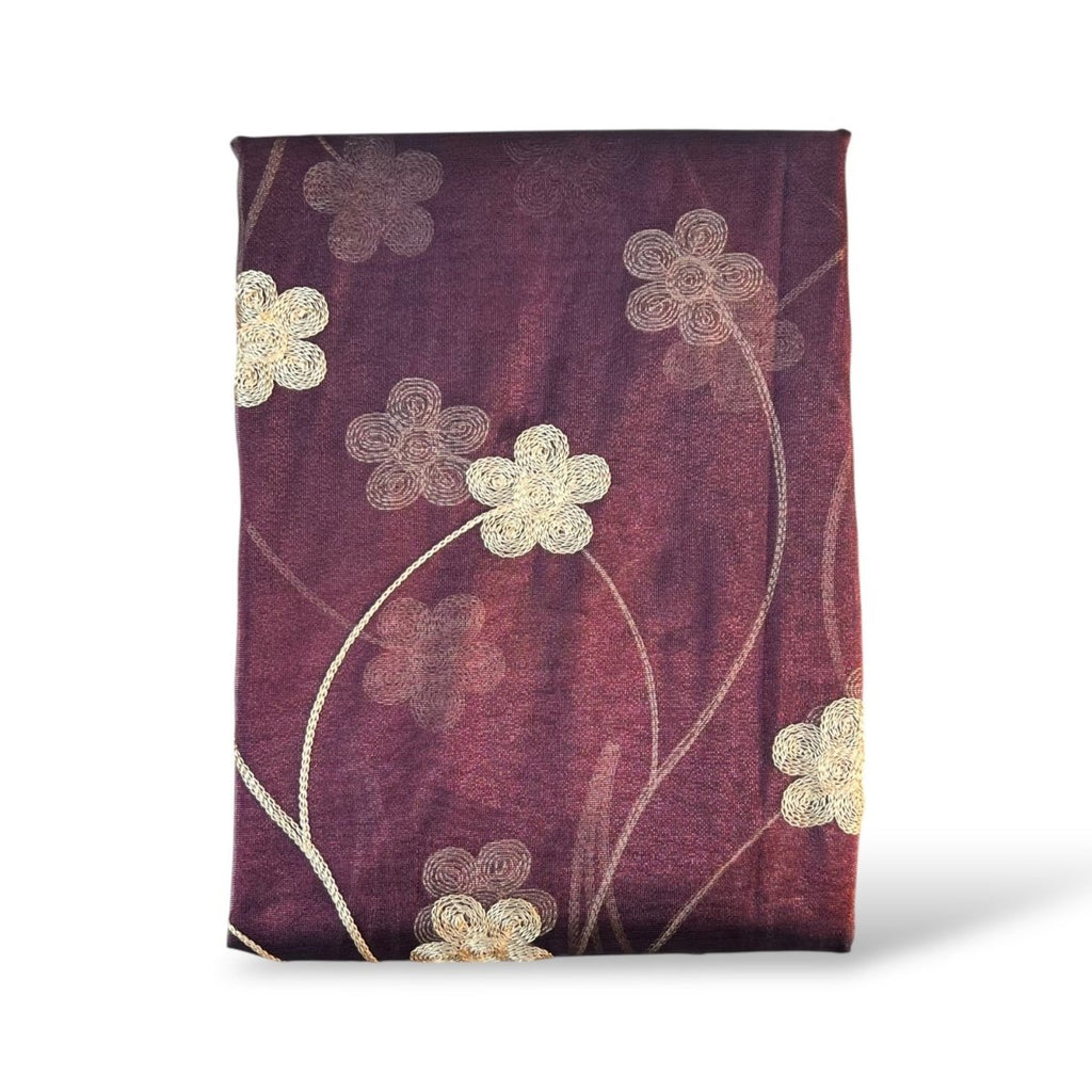 Kiara Embroidery Voile Unlined Taped Curtain - 135 x 218 cm - Style Phase Home