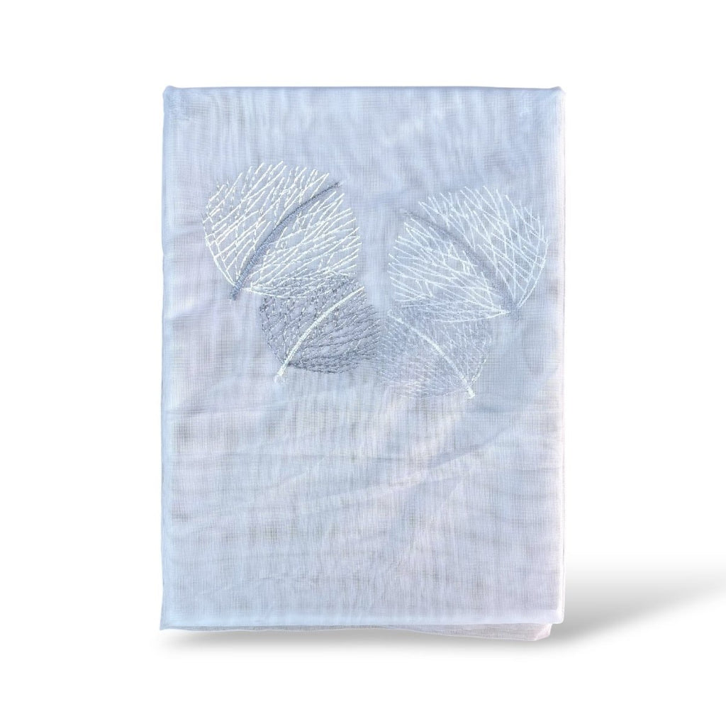 Kiara Embroidery Voile Unlined Taped Curtain - 135 x 218 cm - Style Phase Home