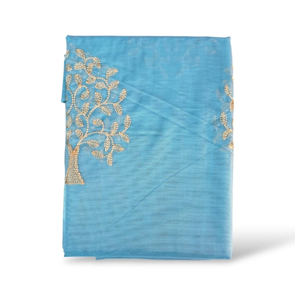 Kiara Embroidery Voile Unlined Taped Curtain - 135 x 218 cm - Style Phase Home
