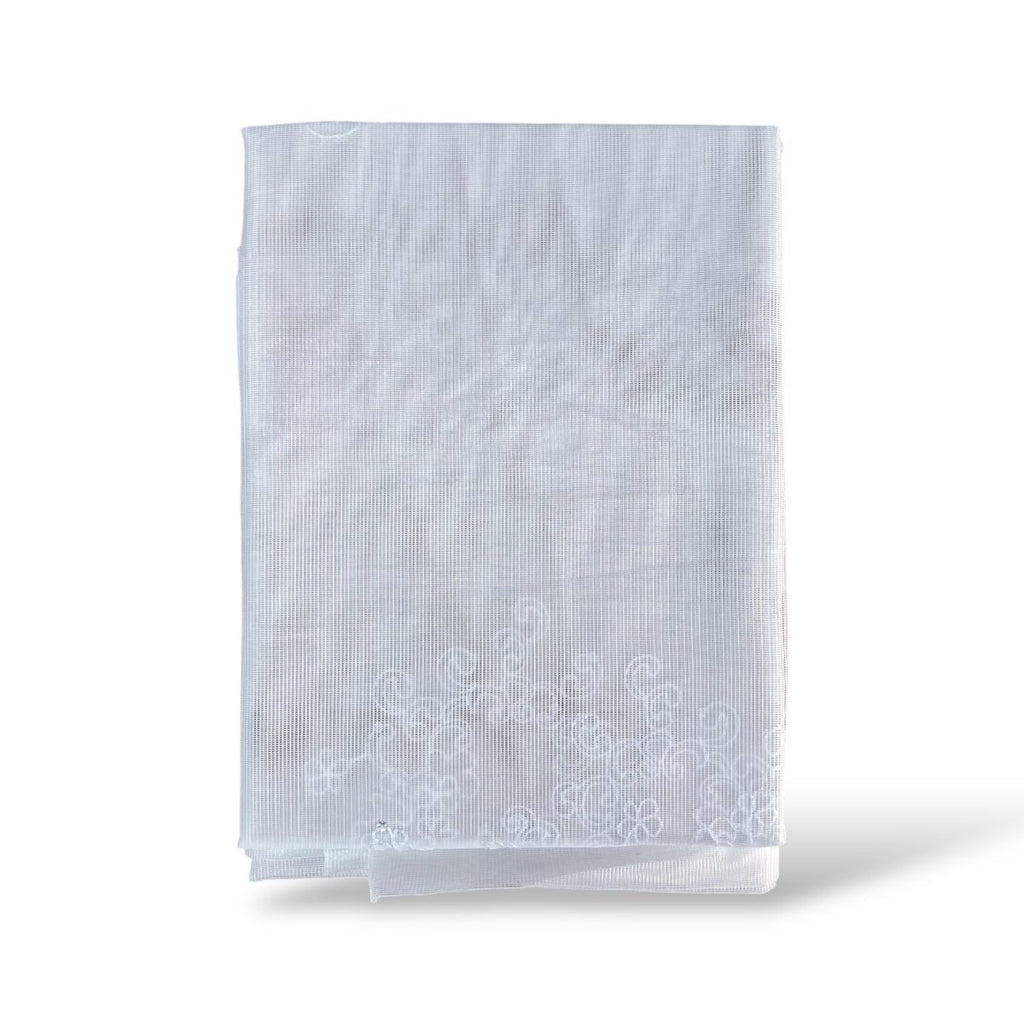 Kiara Embroidery Voile Unlined Taped Curtain - 135 x 218 cm - Style Phase Home