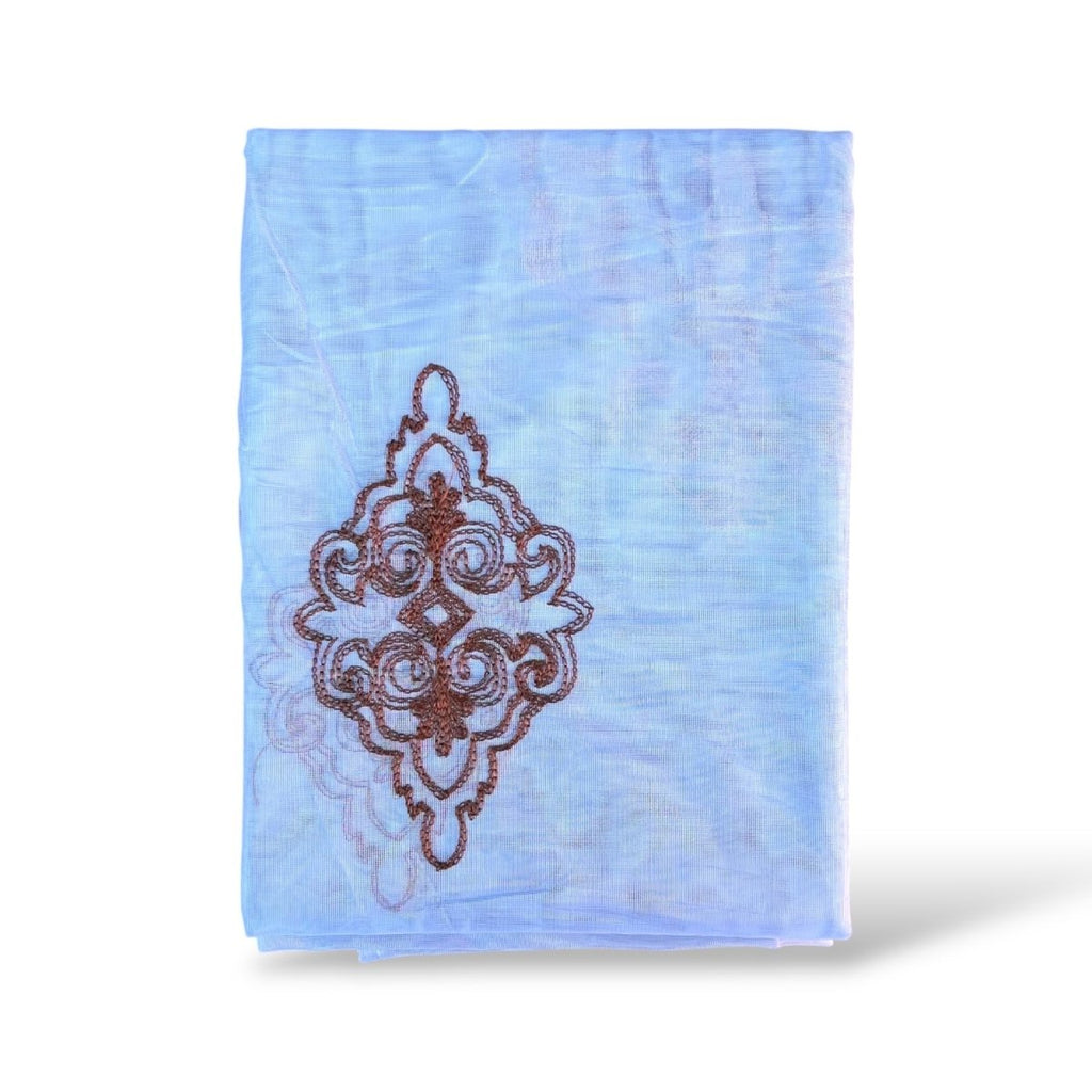 Kiara Embroidery Voile Unlined Taped Curtain - 135 x 218 cm - Style Phase Home