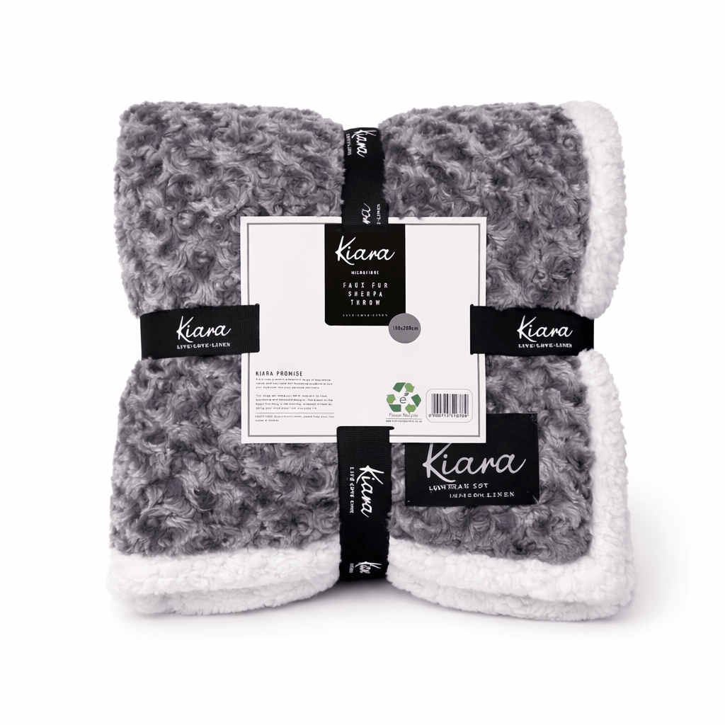 Kiara Faux Fur Sherpa Fleece Blanket - 180 x 200 cm - Home Phase