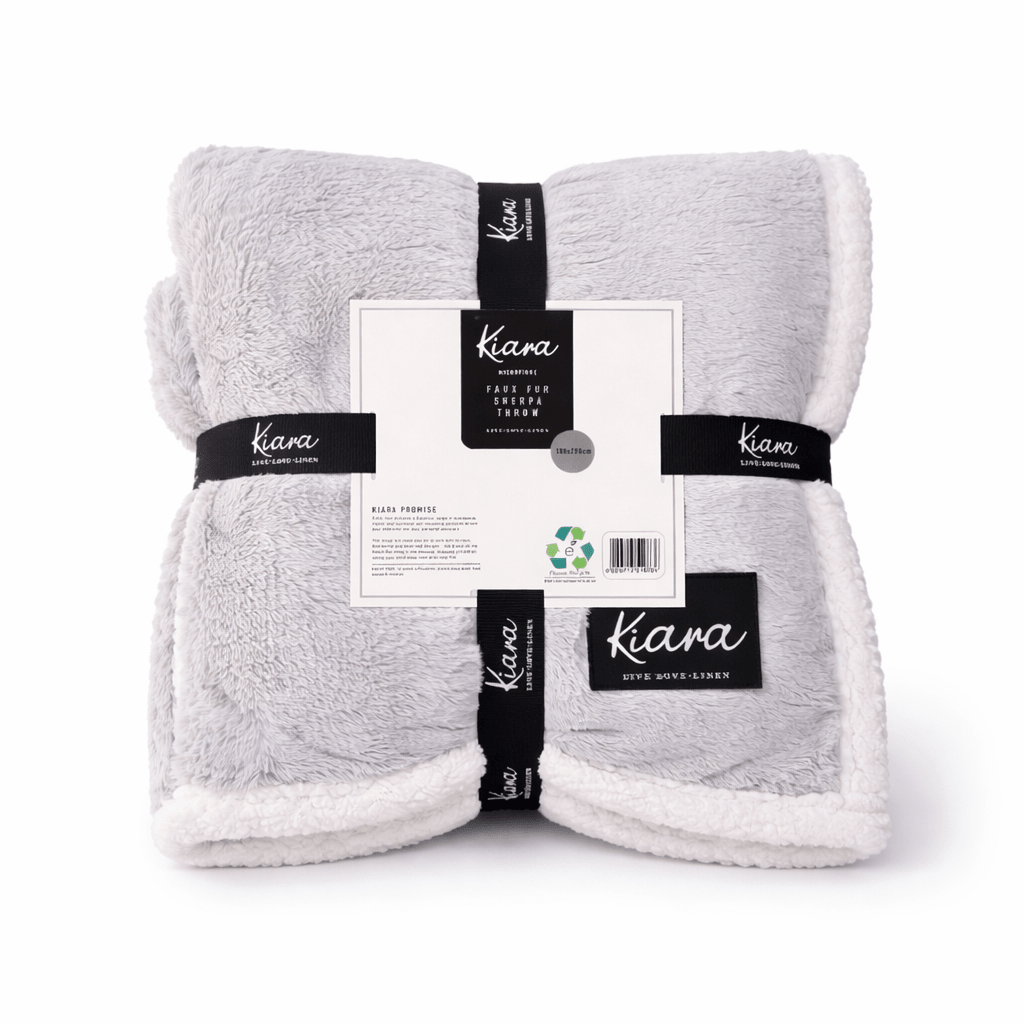 Kiara Faux Fur Sherpa Fleece Blanket - 180 x 200 cm - Home Phase