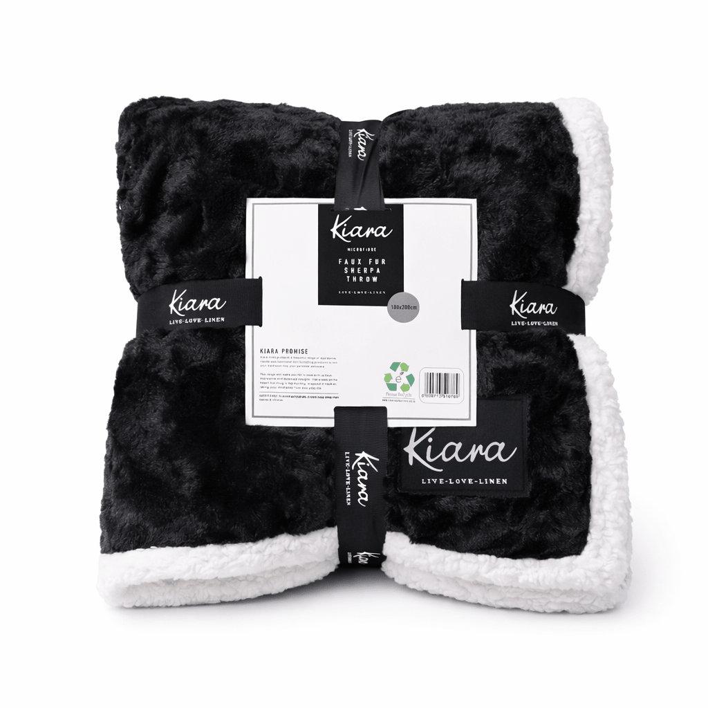 Kiara Faux Fur Sherpa Fleece Blanket - 180 x 200 cm - Home Phase
