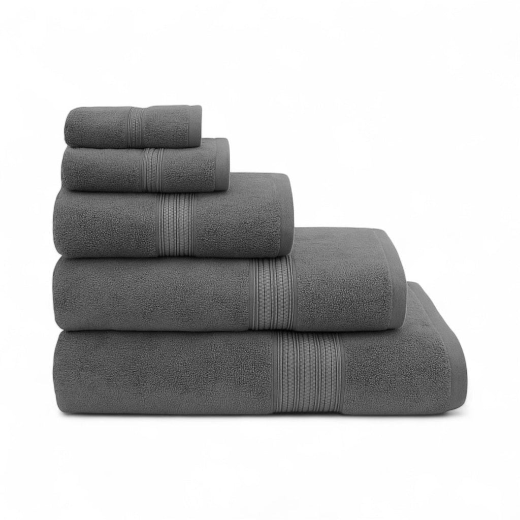 Kiara Premium 100% Cotton Towels - 350gsm - Charcoal - Home Phase