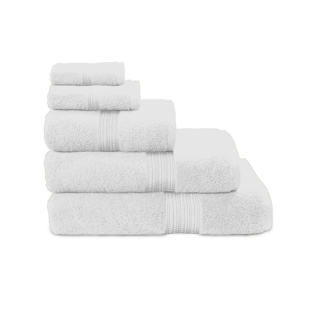 Kiara Premium 100% Cotton Towels - 350gsm - White - Style Phase Home