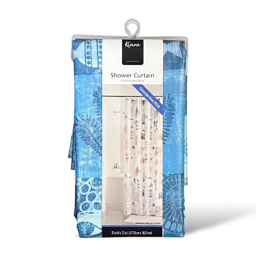 Kiara Printed Peva Shower Curtain - 177 x 182 cm - Style Phase Home