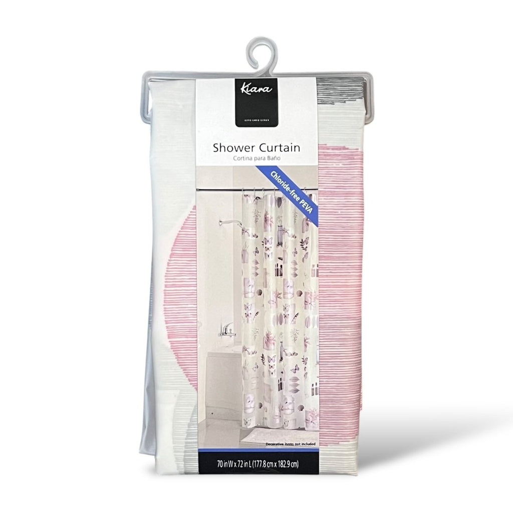 Kiara Printed Peva Shower Curtain - 177 x 182 cm - Style Phase Home