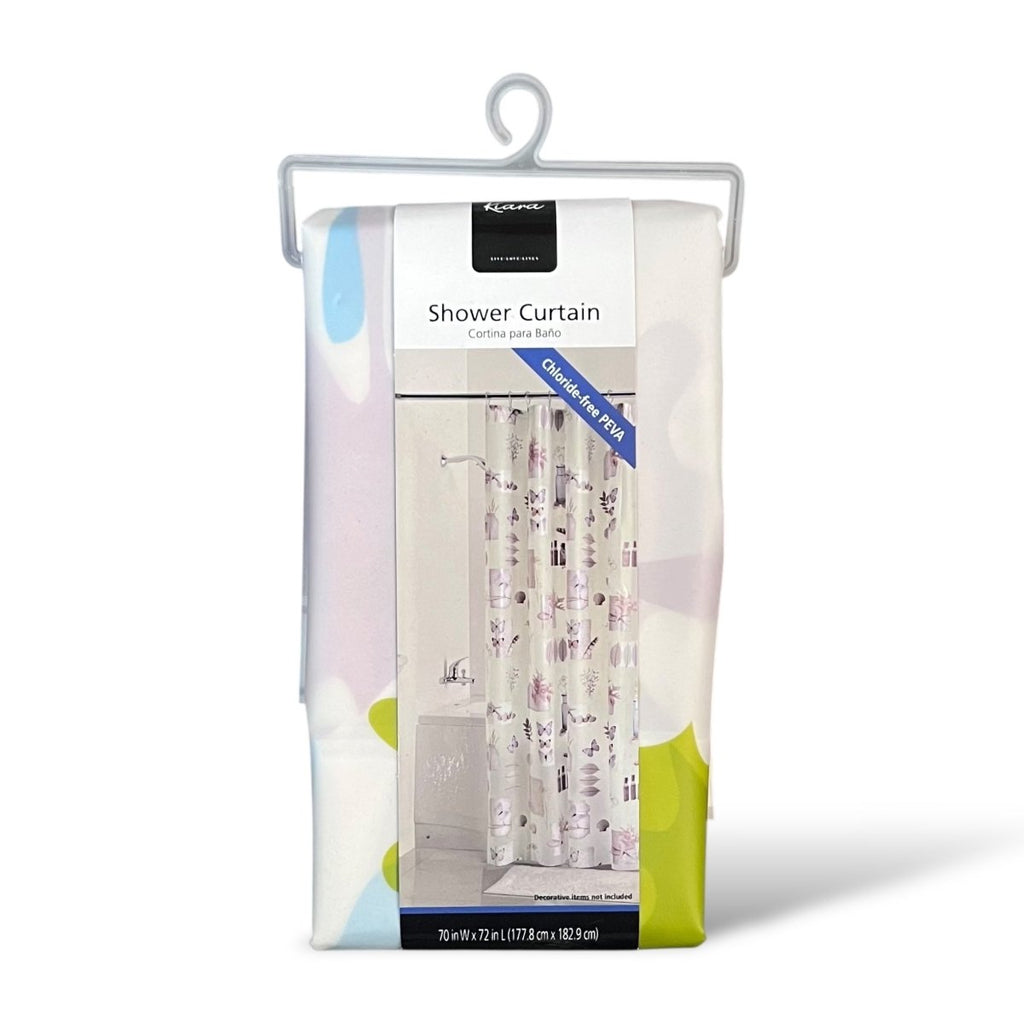 Kiara Printed Peva Shower Curtain - 177 x 182 cm - Style Phase Home