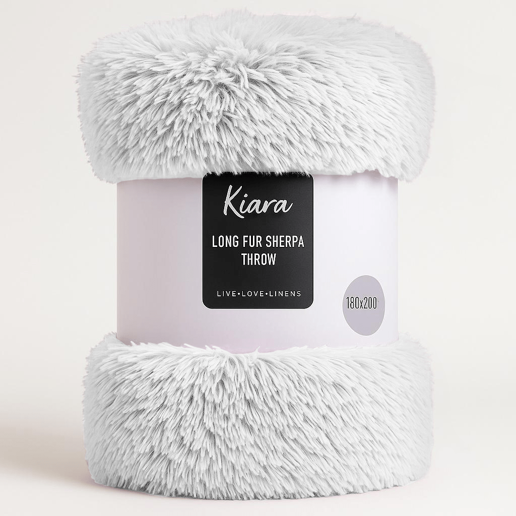 Kiara Super Soft Long Fur Sherpa Throw - 180 x 200 cm - Style Phase Home
