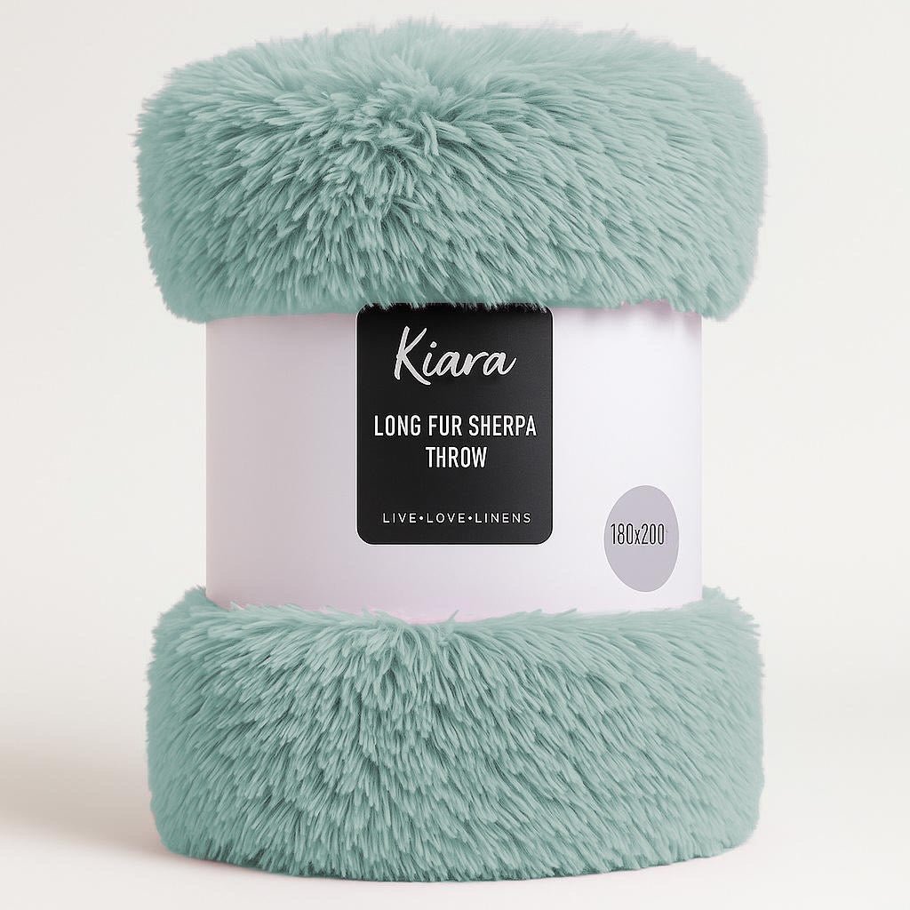 Kiara Super Soft Long Fur Sherpa Throw - 180 x 200 cm - Style Phase Home
