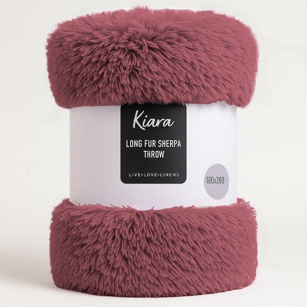 Kiara Super Soft Long Fur Sherpa Throw - 180 x 200 cm - Style Phase Home