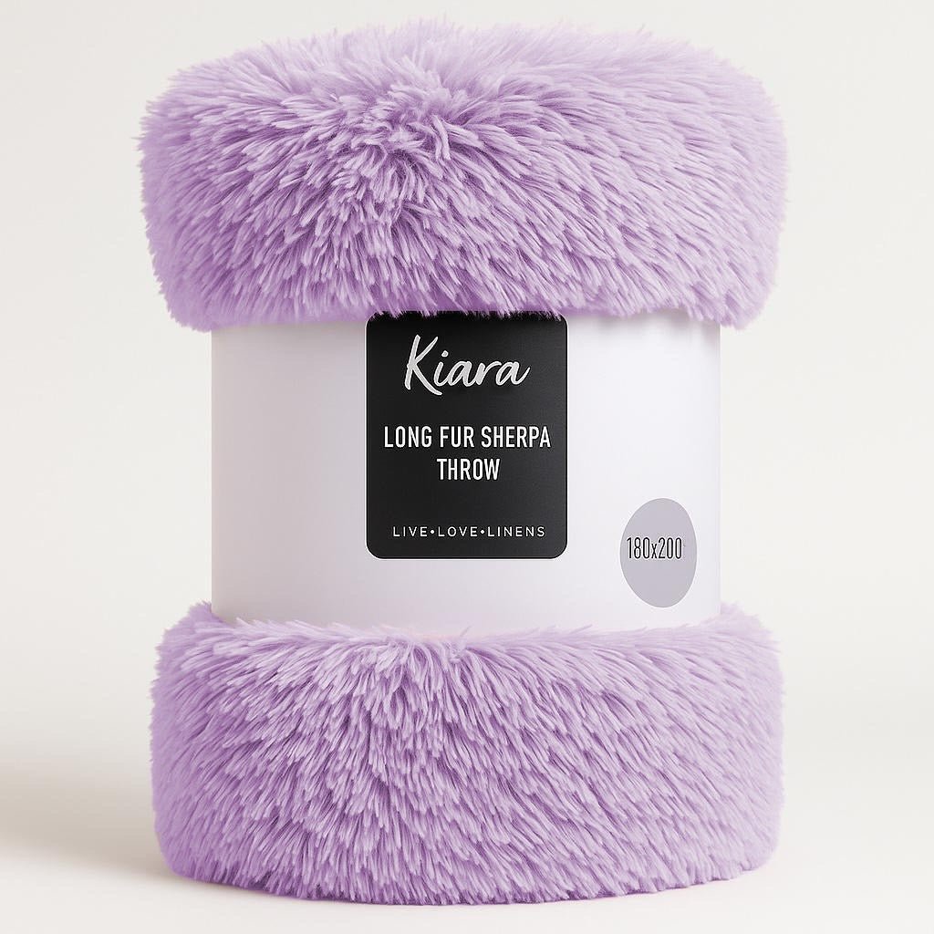 Kiara Super Soft Long Fur Sherpa Throw - 180 x 200 cm - Style Phase Home