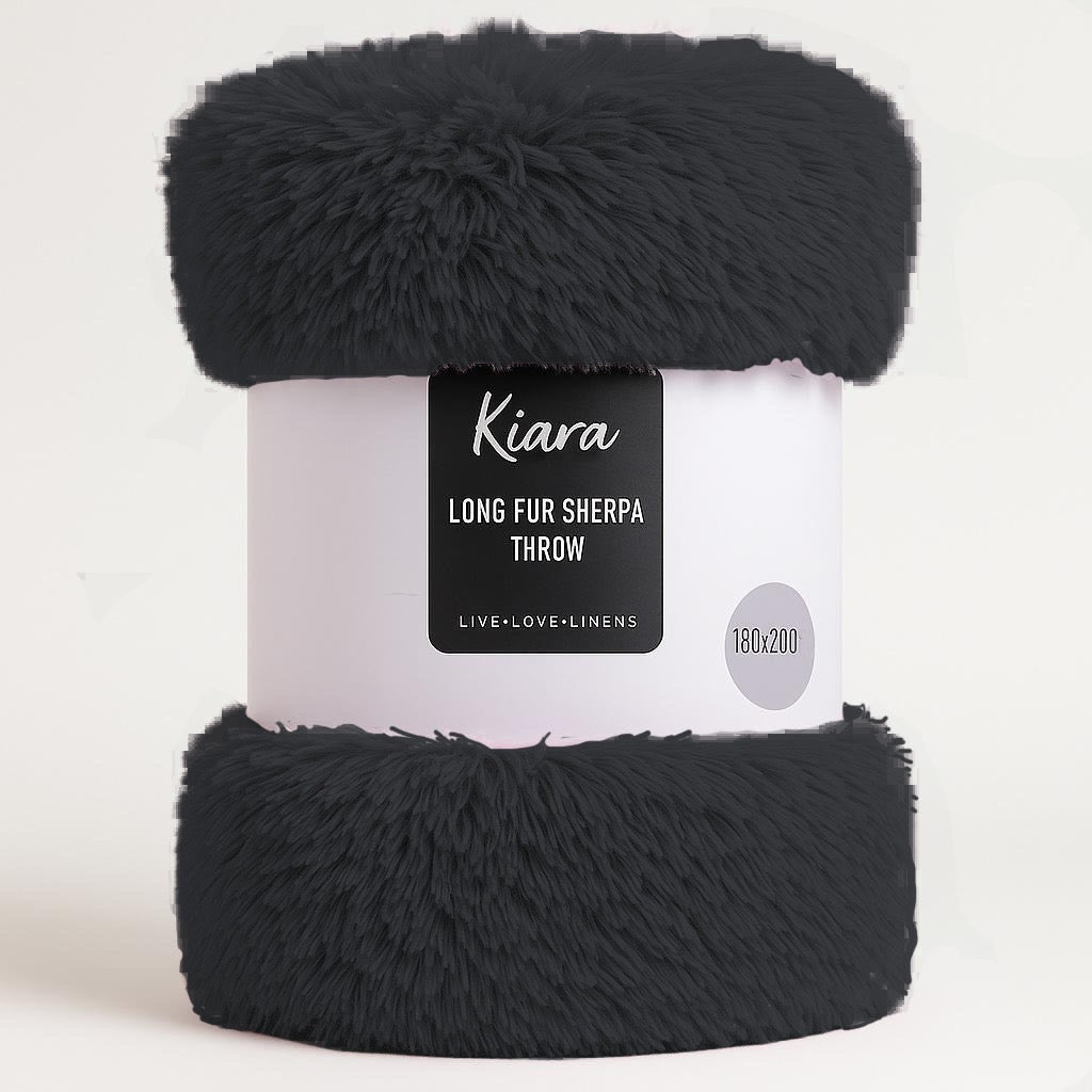 Kiara Super Soft Long Fur Sherpa Throw - 180 x 200 cm - Style Phase Home