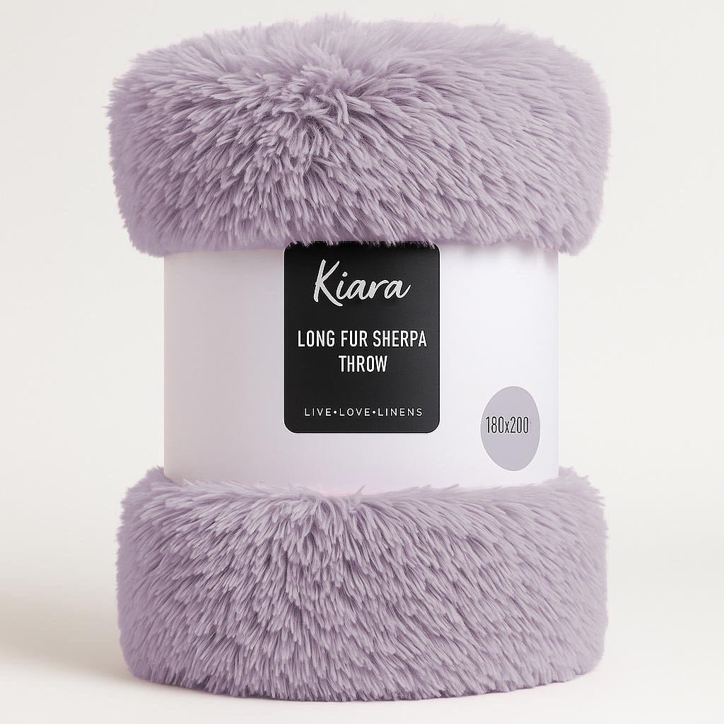 Kiara Super Soft Long Fur Sherpa Throw - 180 x 200 cm - Style Phase Home