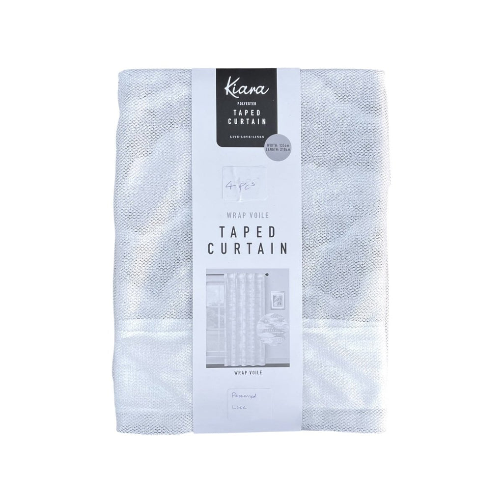 Kiara Wrap Voile Taped Curtain - 135 x 218 cm - Style Phase Home