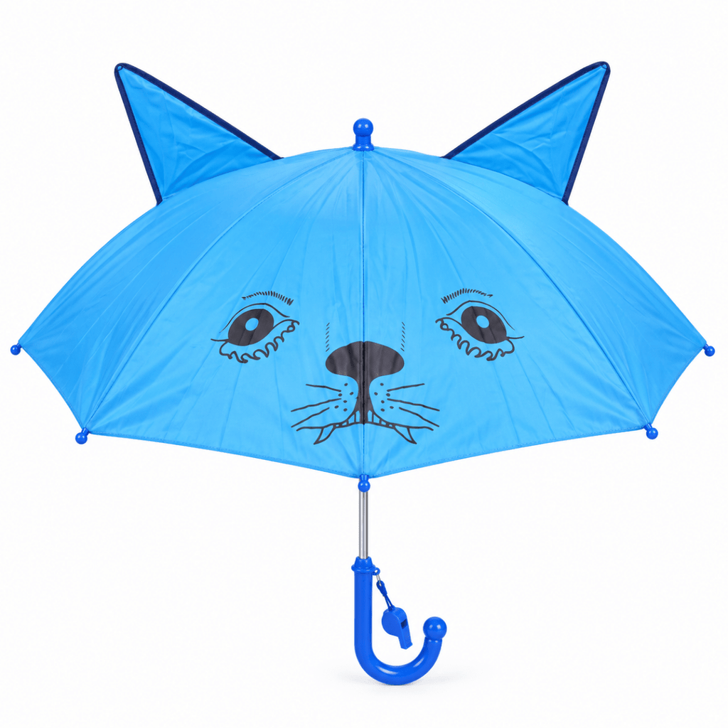 Kids Auto Open Umbrella with Ears & Whistle - Home Phase