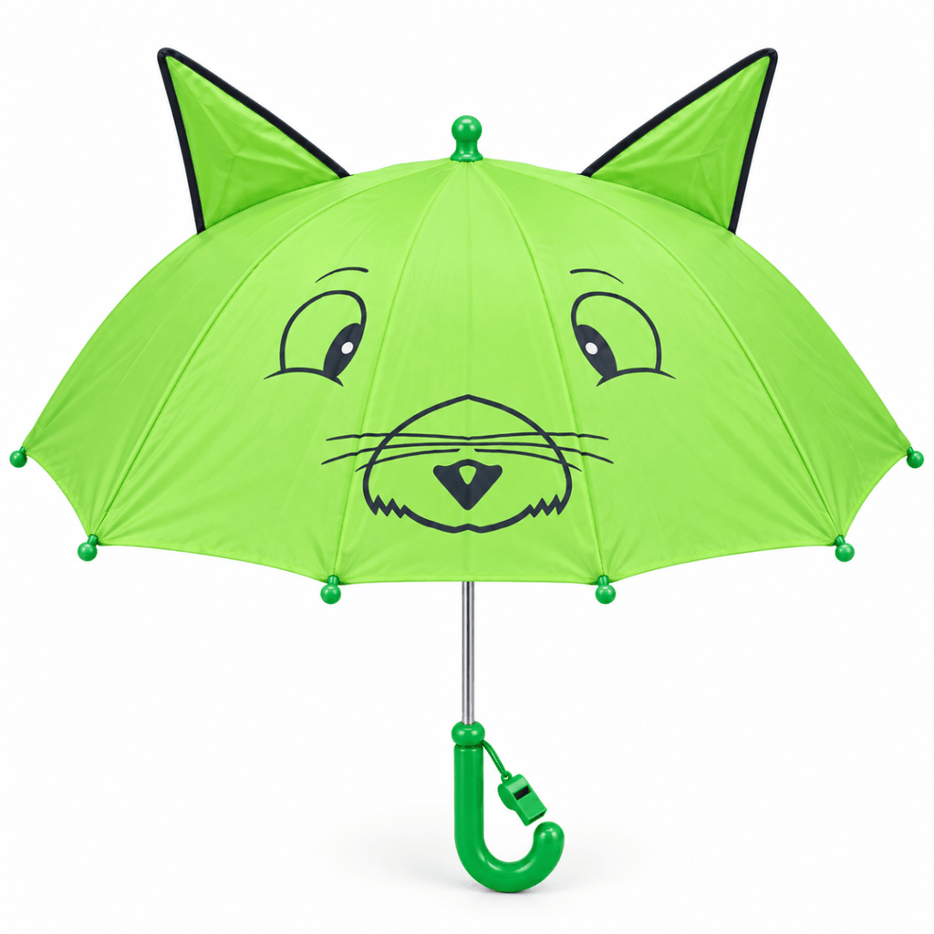 Kids Auto Open Umbrella with Ears & Whistle - Home Phase