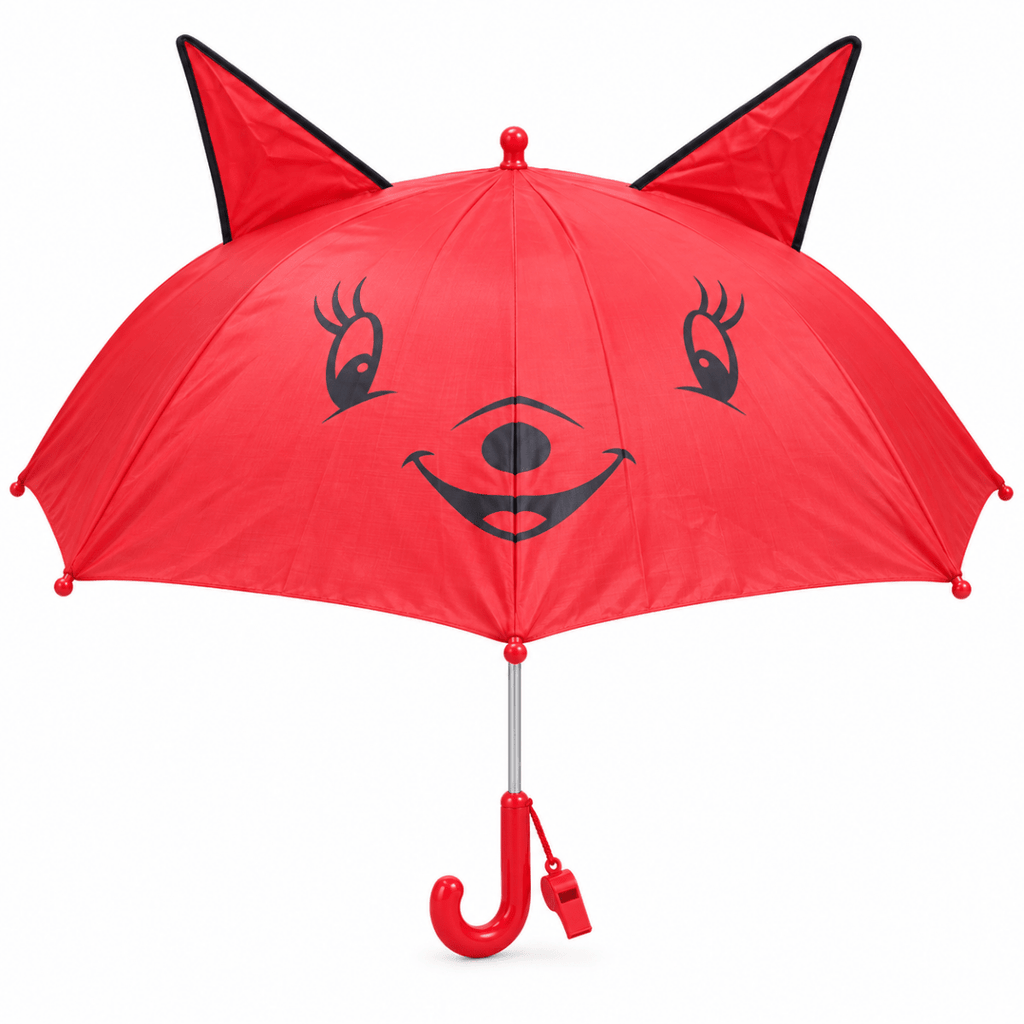 Kids Auto Open Umbrella with Ears & Whistle - Home Phase