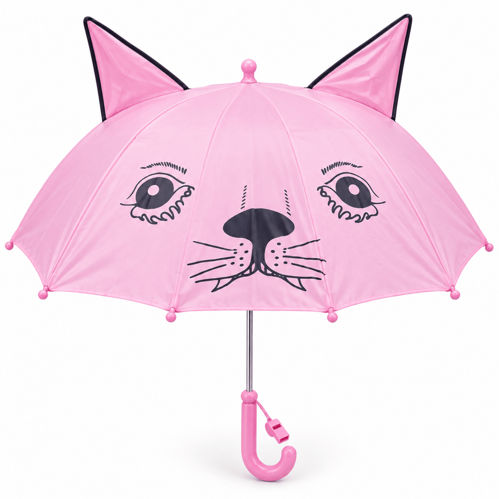 Kids Auto Open Umbrella with Ears & Whistle - Home Phase