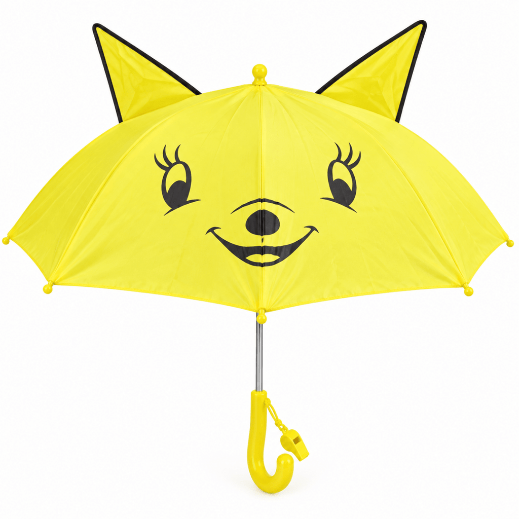Kids Auto Open Umbrella with Ears & Whistle - Home Phase