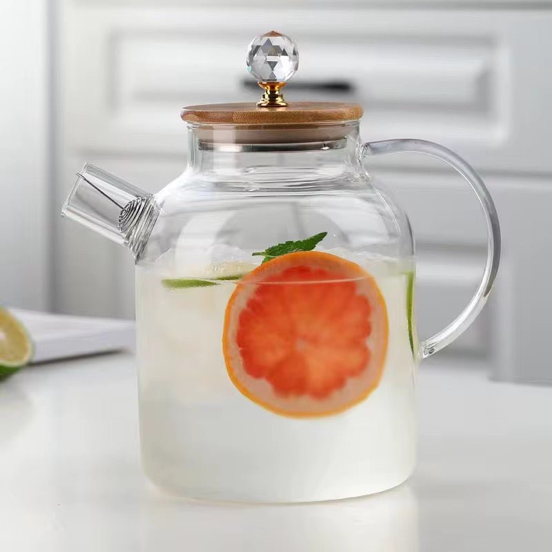 Lux Diamond Borosilicate Glass Tea Pot - Home Phase