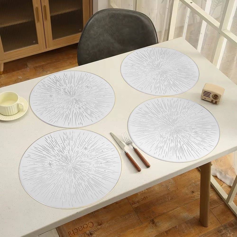 Luxury Embossed Place Mat - 38 cm - Star Design - Style Phase Home