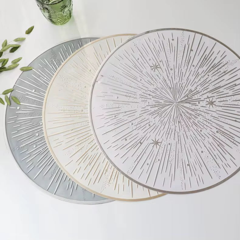 Luxury Embossed Place Mat - 38 cm - Star Design - Style Phase Home