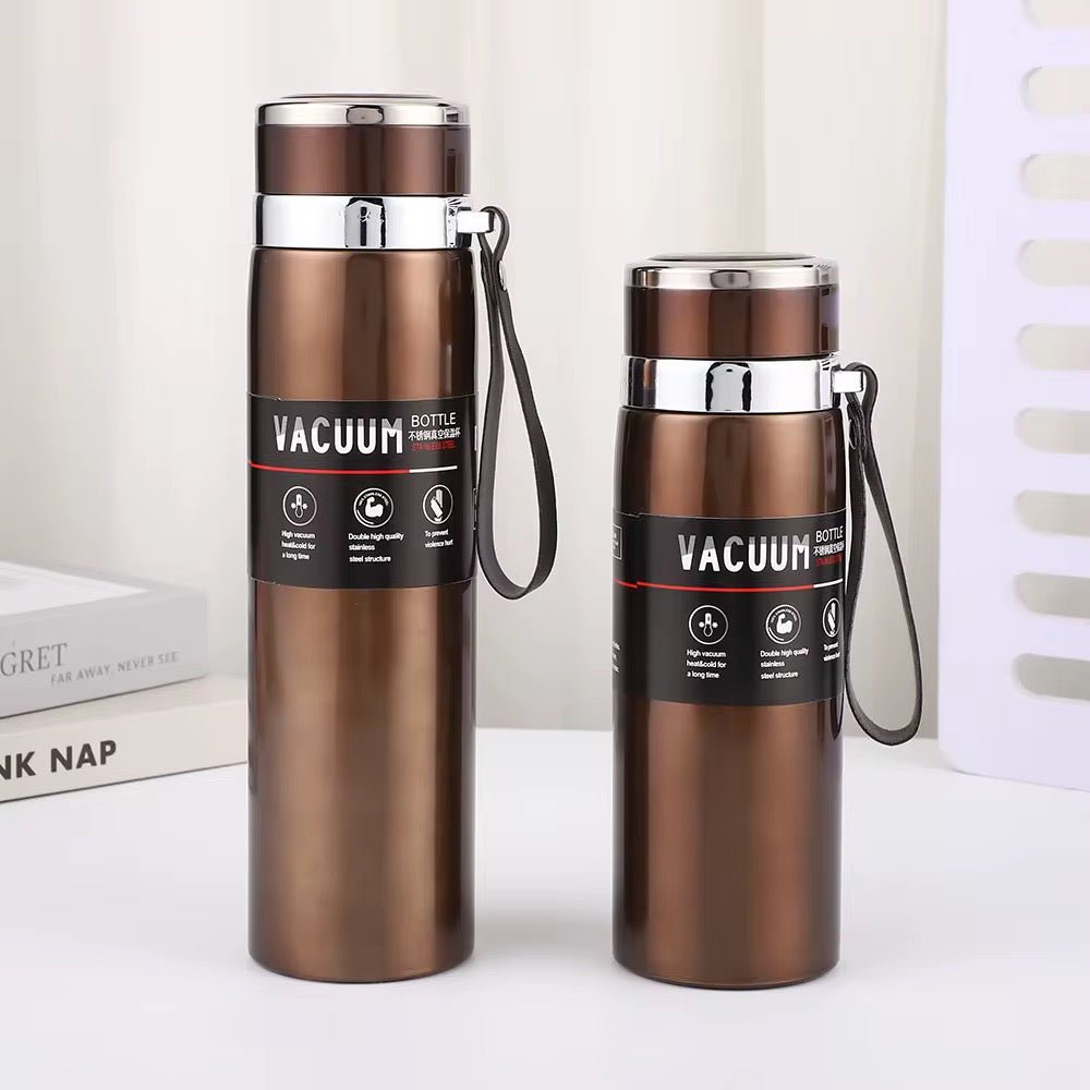 Metallic Stainless Steel Vacuum Flask - 1 Litre - Style Phase Home