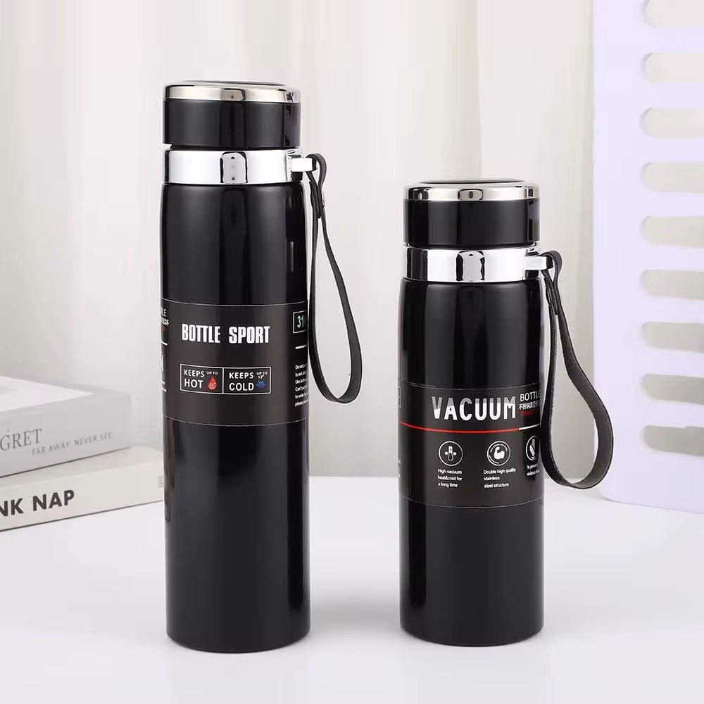 Metallic Stainless Steel Vacuum Flask - 1 Litre - Style Phase Home