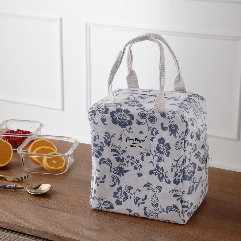 Minimalistic Printed Insulated Lunch Bag - Home Phase
