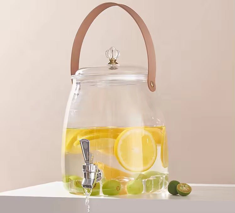 Modern Acrylic Drink Dispenser With Handle - Home Phase