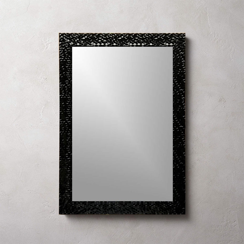 Modern Black Speckled Framed Rectangle Mirror - Style Phase Home