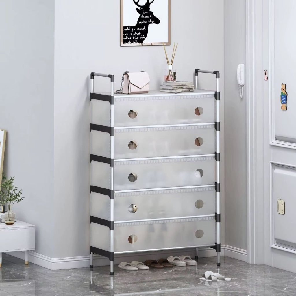 Modern Flip Door Shoe Rack - 5 Tier - Home Phase