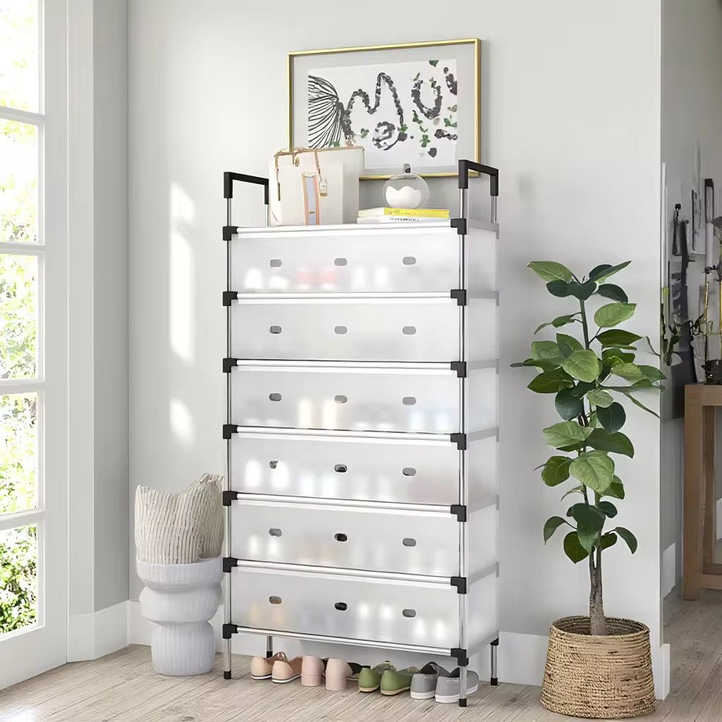 Modern Flip Door Shoe Rack - 7 Tier - Style Phase Home