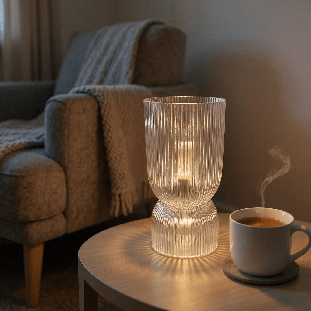 Modern Fluted Battery Lamp - Home Phase