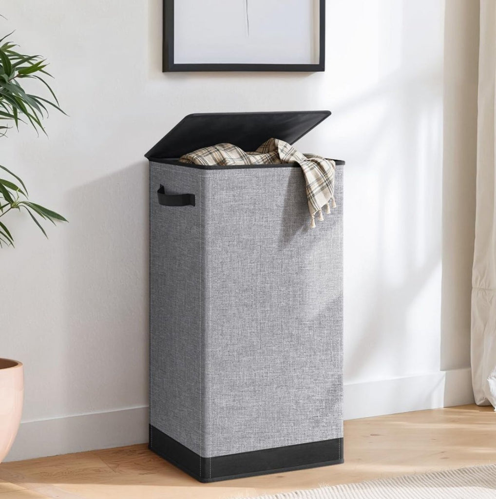 Modern Grey Laundry Basket - Home Phase