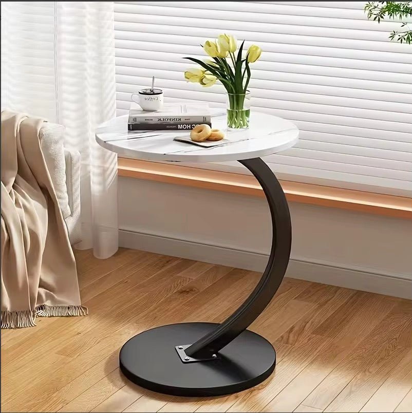 Modern Side Table - White Marble - Style Phase Home