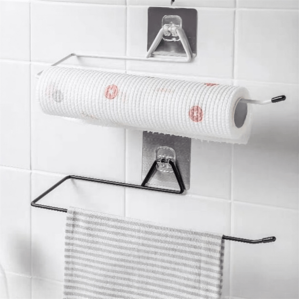 Multifunctional Metal Adhesive Towel/Paper Towel Holder - Home Phase