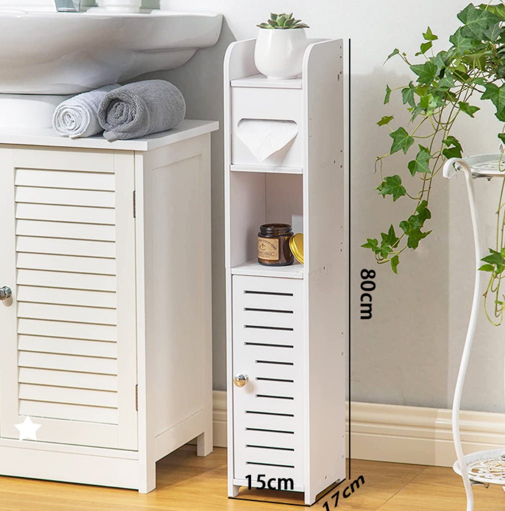 Multifunctional Toilet Paper Holder & Storage Cabinet - Home Phase