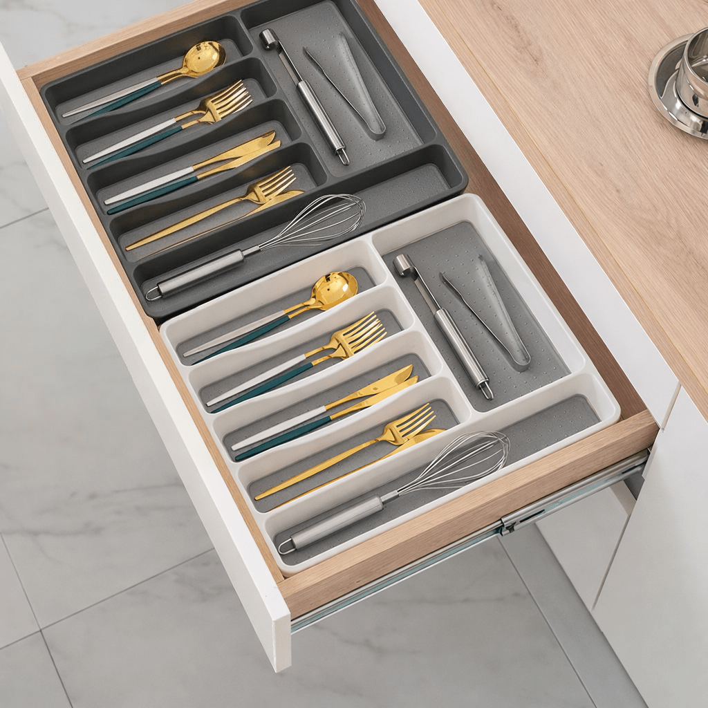 Non Slip Cutlery Organiser - 40.5 x 33 x 4.5cm - Home Phase