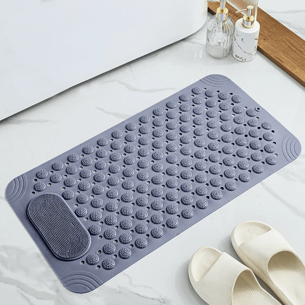 Non Slip Shower & Bathtub Mat With Foot Scrubber - Home Phase