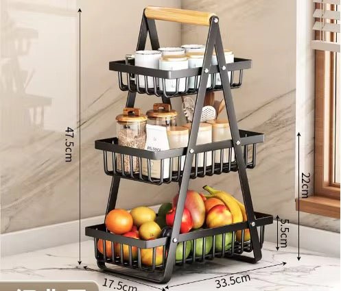 Nordic Metal Multifunctional Fruit Basket - Style Phase Home