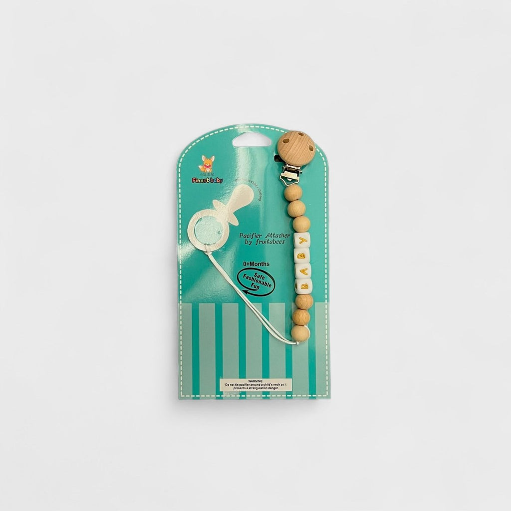 Pacifier/Dummy Wooden Chain Clip - Style Phase Home