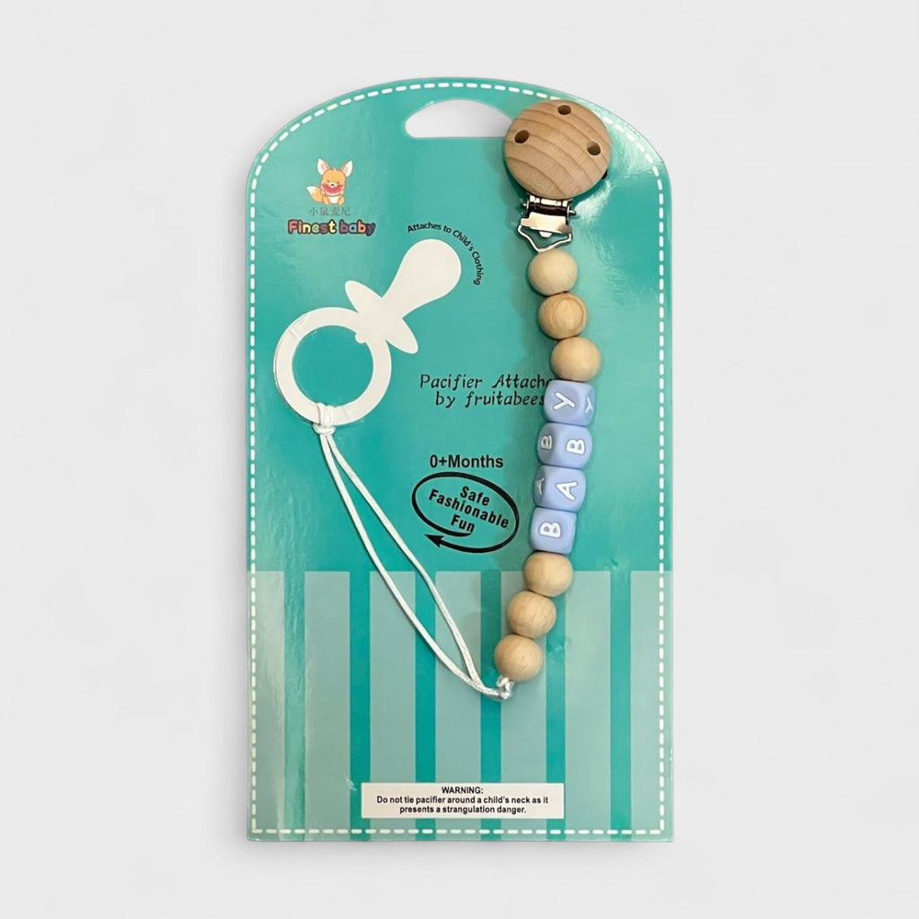 Pacifier/Dummy Wooden Chain Clip - Style Phase Home